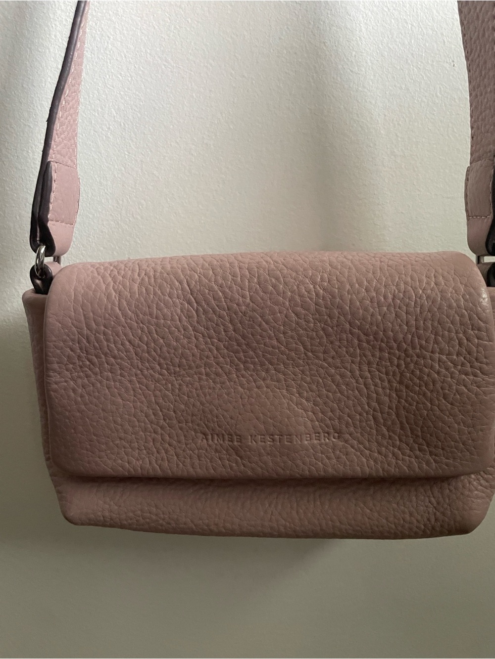 Aimee Kestenberg Dusty Pink Pebbled Leather Crossbody